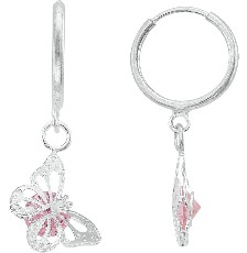 COQUETA MARIPOSA ROSA .925 - KDSIE.282e