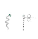 ARETE SERPIENTE OJOS VERDES .925 - KDSIE.349e