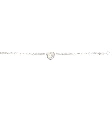 [KDSIP.368e] PULSERA CORAZÓN  TORNASOL 18CM .925 - KDSIP.368e