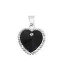 DIJE CORAZON NEGRO .925 - KDSID.369b