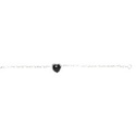 PULSERA CORAZÓN  NEGRO 18CM .925 - KDSIP.371e