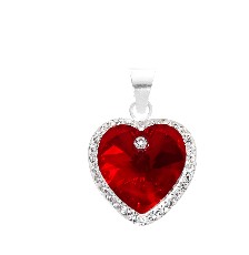 [KDSID.375b] DIJE CORAZON GRANDE ROJO SIAM.925 - KDSID.375b