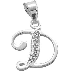 DIJE INICIAL LETRA D .925 - KDSID.404e