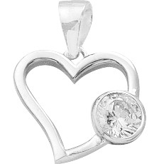 [KDSID.425d] DIJE CORAZONCITO PIEDRA .925 - KDSID.425d