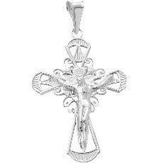 DIJE CRISTO TREBOL CORAZON .925 - KDSID.468c