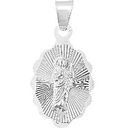 MEDALLA SAN JUDAS OVAL RAYOS .925 - KDSIM.487c