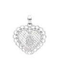 MEDALLA CORAZON FILIGRANA GPE .925 - KDSIM.501d