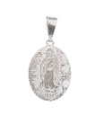 MEDALLA OVAL GUADALUPE FLOR LASER .925 - KDSIM.507e