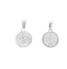[KDSIM.510e] MEDALLA S BENITO CHICA LASER .925 - KDSIM.510e