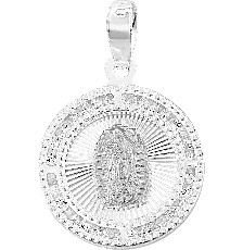 [KDSIM.517d] MEDALLA GPE RAYOS CIRCONIAS .925 - KDSIM.517d