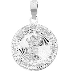 [KDSIM.520d] MEDALLA NIÑO DIVINO CIRCONIAS .925 - KDSIM.520d