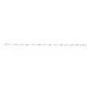 PULSERA OVALOS ROSA/BCA 18CM .925 - KDSIP.592d