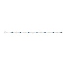 PULSERA OVALOS AZUL/BCA 18CM .925 - KDSIP.593d