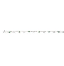 PULSERA HOLA LASER VERDE 18CM .925 - KDSIP.595e