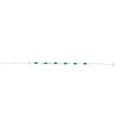 PULSERA DELGADA CIRCS VERDES 18CM .925 - KDSIP.610e