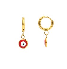 [KDSE.734p] HUGGIE OJITO ROJO ACERO DORADO - KDSE.734p