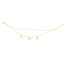 [KDSP.743p] PULSERA 3 CORAZONES 18CM ACERO - KDSP.743p