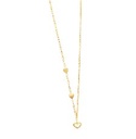 GARGANTILLA TRIPLE CORAZON 45CM ACERO - KDSGT.763p