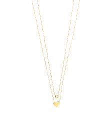 [KDSGT.764p] GARGANTILLA DOBLE CORAZON CIRC 45CM ACERO - KDSGT.764p