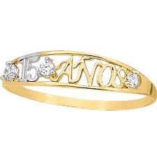 ANILLO 15 AÑOS 3 CIRCONIA 10K    KDGR.110