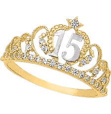 [KDGR.117] ANILLO CORONA 15 AÑOS 10K - KDGR.117