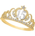ANILLO CORONA 15 AÑOS 10K - KDGR.117
