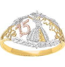 ANILLO 15 AÑOS VESTIDO 10K - KDGR.118