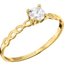 [KDGR.120] ANILLO SOLITARIO INFINITOS 10K - KDGR.120