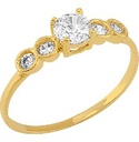 ANILLO SOLIT 5 CIRCS BISEL 10K - KDGR.128