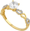ANILLO SOLIT CORAZONCITOS 10K - KDGR.139