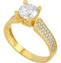 ANILLO SOLITARIO 3 LINEAS 10K - KDGR.145
