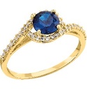 ANILLO ESPIRAL AZUL 10K - KDGR.155