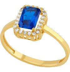 [KDGR.157] ANILLO OCTA AZUL CIRCS 10K - KDGR.157