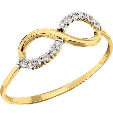 [KDGR.164] ANILLO INFINITO CIRCONIA 10K - KDGR.164