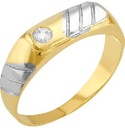 ANILLO CABALLERO BICOLOR 10K - KDGR.209