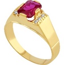 ANILLO CABALLERO RUBI 10K - KDGR.214