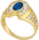 ANILLO HERRADURA AZUL 10K - KDGR.215