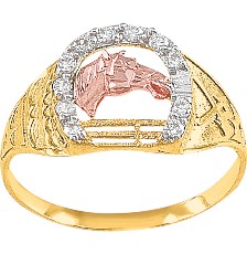 [KDGR.216] ANILLO CABALLO 3 COLORES 10K - KDGR.216