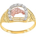 ANILLO CABALLO 3 COLORES 10K - KDGR.216