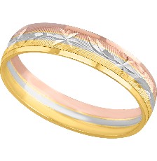 [KDGRM.354] ARGOLLA COMETA 3 COLORES 4MM #5 10K - KDGRM.354