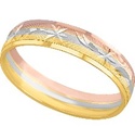 ARGOLLA COMETA 3 COLORES 4MM #5 10K - KDGRM.354