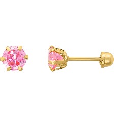 [KDGBQ.444] BROQUEL 4MM ROSA 10K - KDGBQ.444