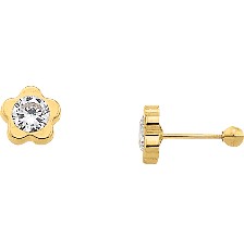 [KDGBQ.467] BROQUEL FLOR BISEL 5MM 10K - KDGBQ.467