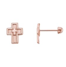 [KDGBQ.577] BROQUEL CRUZ ORO ROSA 10K - KDGBQ.577