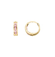 [KDGE.605] HUGGIE CIRCONIA ROSA LISA 10K - KDGE.605