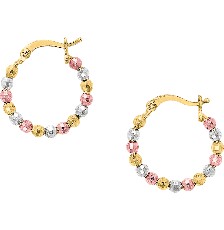 [KDGE.655] ARRACADA BOLITAS 3 COLORES MEDALLA 10K - KDGE.655