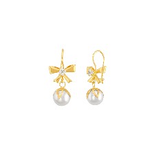 [KDGE.687] ARETE FLOR MOÑO PERLA 10K - KDGE.687