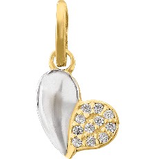[KDGD.759] DIJE CORAZÓN BICOLOR CIRCONIA 10K - KDGD.759