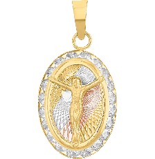 [KDGM.828] MEDALLA CRISTO OVAL 10K - KDGM.828