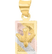 [KDGM.846] MEDALLA RECTAN E. SANTO 10K - KDGM.846
